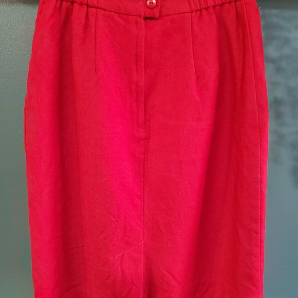 Pierre Boucahrd | Vintage Red Wool Skirt - Picture 2 of 7